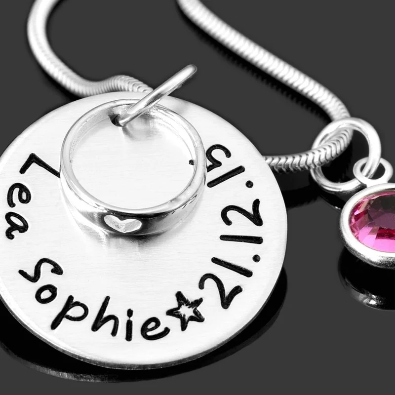 TAUFKETTE GRAVUR, TAUFE SCHMUCK, TAUFRING MIT GRAVUR, NAMENSKETTE SILBER