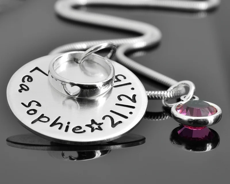 TAUFKETTE GRAVUR, TAUFE SCHMUCK, TAUFRING MIT GRAVUR, NAMENSKETTE SILBER