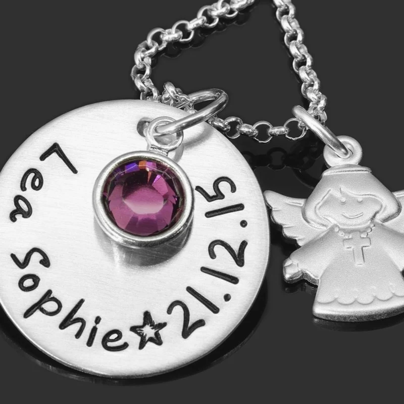 TAUFKETTE GRAVUR, TAUFE SCHMUCK, KETTE ZUR TAUFE, NAMENSSCHMUCK