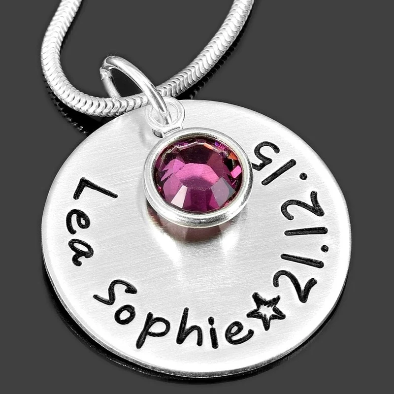 TAUFKETTE GRAVUR 925 SILBER TAUFE SCHMUCK HALSKETTE ZUR TAUFE NAME