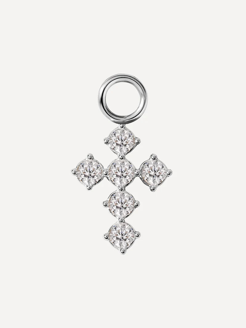 9x11,7mm Divine Cross Ohrring-Charm