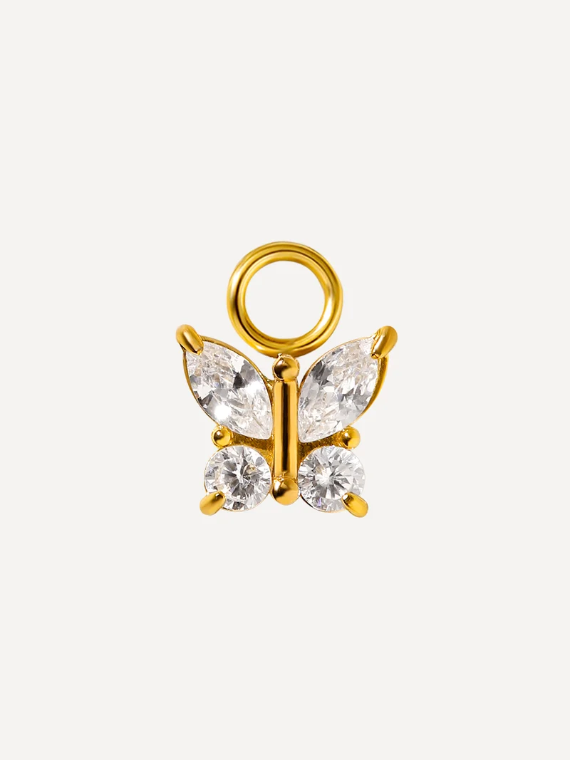 8,4x7,5mm Pure Butterfly Ohrring-Charm