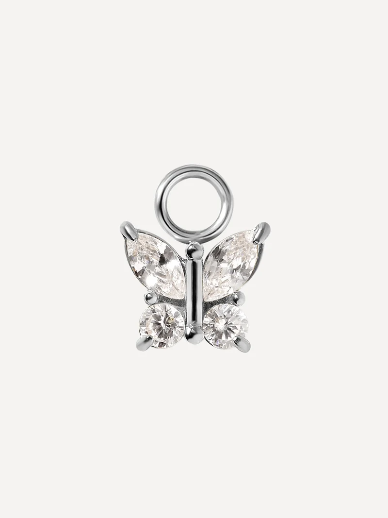 8,4x7,5mm Pure Butterfly Ohrring-Charm