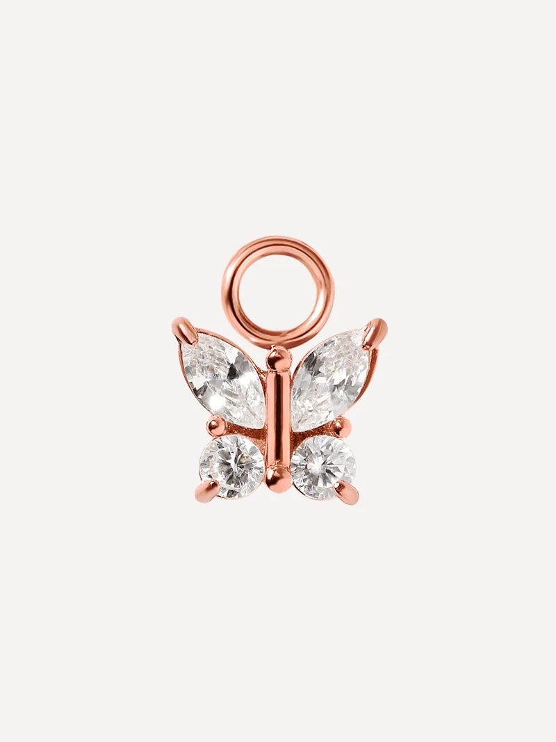 8,4x7,5mm Pure Butterfly Ohrring-Charm