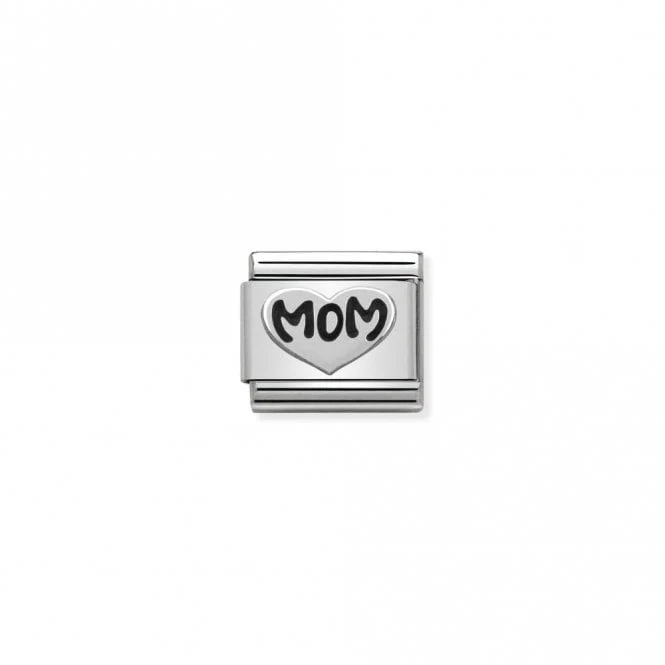 Classic Silver Mom Heart Friends & Family Charms