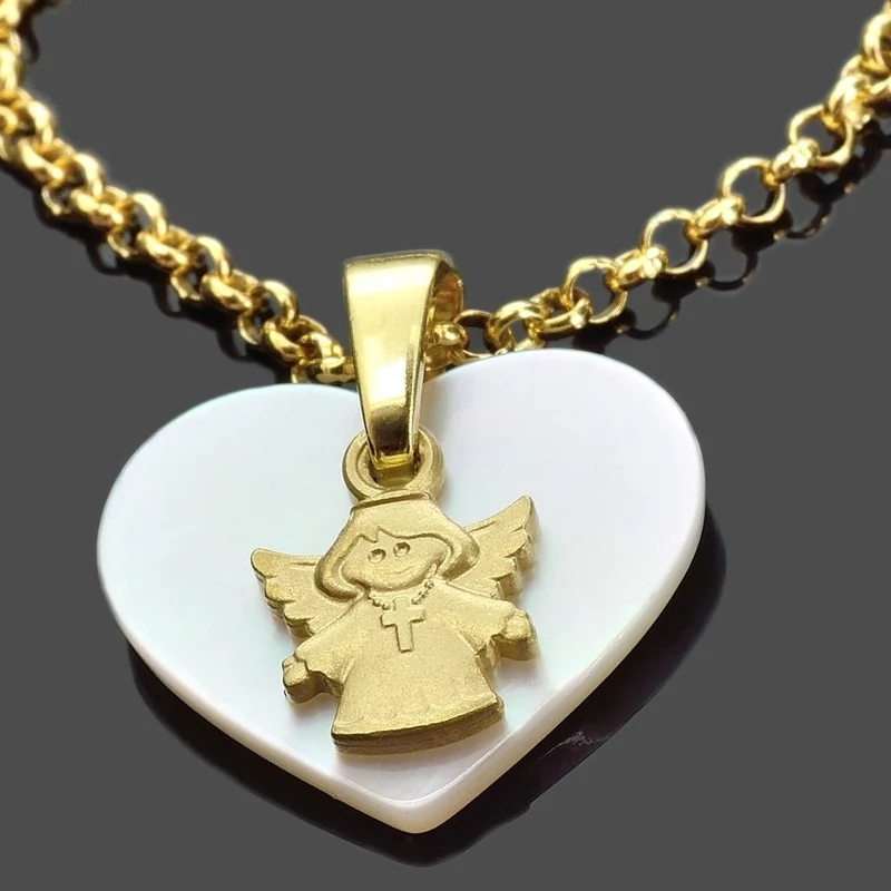 SCHUTZENGEL KETTE GOLD, KETTE ZUR TAUFE, SCHMUCK TAUFE