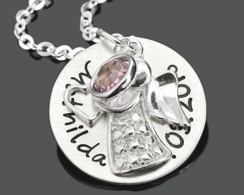 TAUFKETTE MIT ENGEL 925 SILBER SCHMUCK TAUFE SCHUTZENGEL HALSKETTE MÄDCHEN