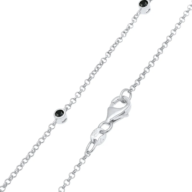 Halskette | Mit Kristallen von Swarovski® (Schwarz)