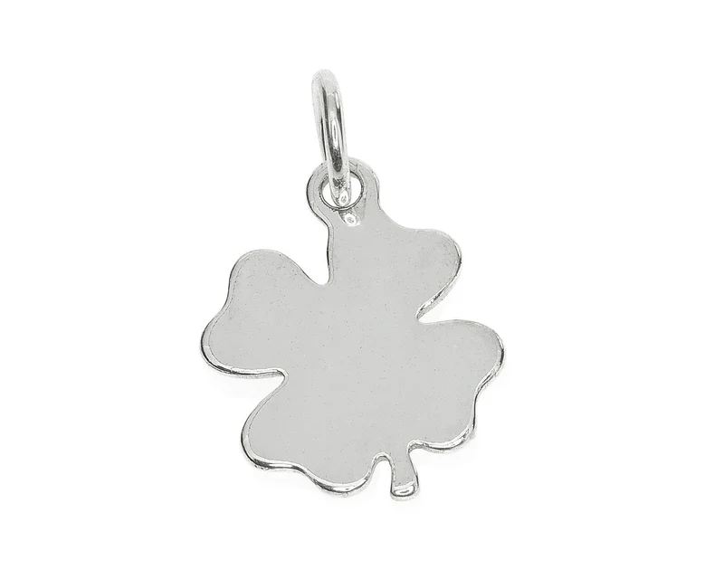 KLEEBLATT ANHÄNGER, 925 SILBER SCHMUCK, GLÜCKSBRINGER, VIEL GLÜCK CHARM