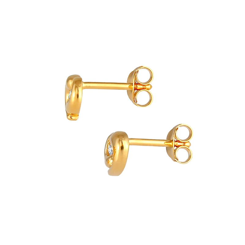 Ohrstecker Herz | Diamant ( Weiß, 0,03 ct )