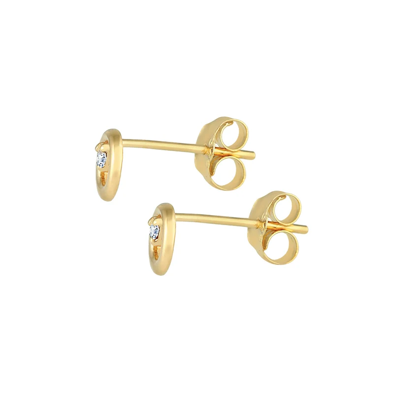 Ohrstecker Kreis | Diamant ( Weiß, 0,03 ct )