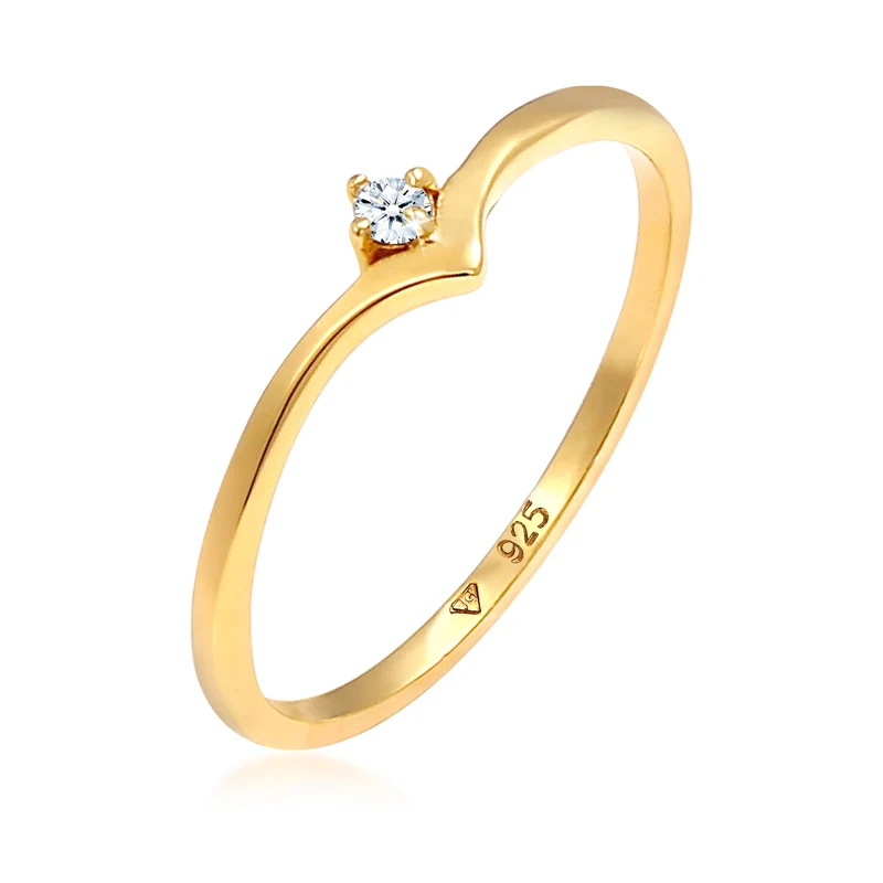 Verlobungsring | Diamant ( Weiß, 0,03 ct )