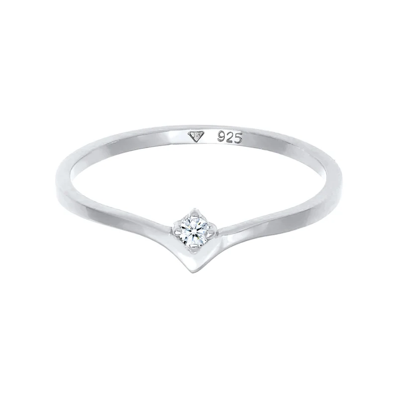 Verlobungsring | Diamant ( Weiß, 0,03 ct )