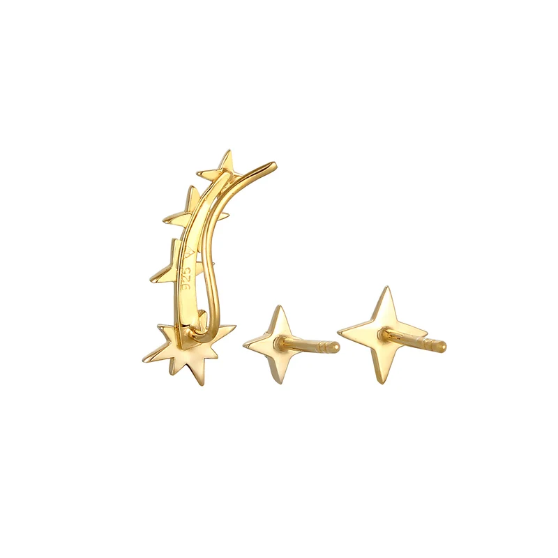 Ohrringset Astro | Mit Kristallen von Swarovski® (Weiß)