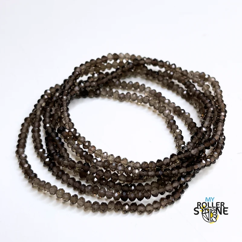 Facettiertes goldenes Obsidian-Armband