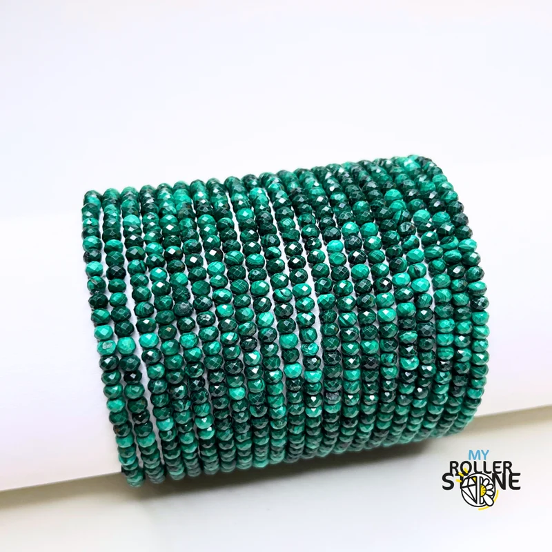 Facettiertes Malachit-Armband