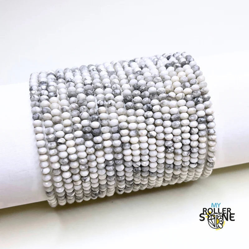 Facettiertes Howlith-Armband