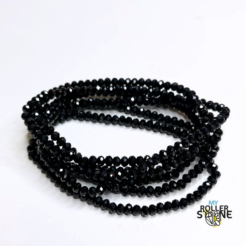 Facettiertes Armband aus schwarzem Spinell