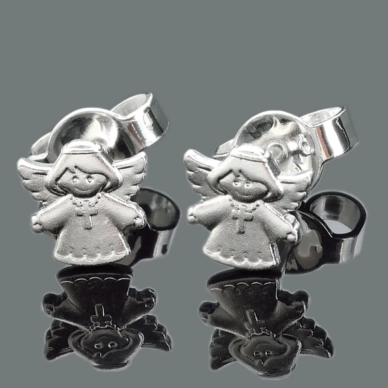 SILBER OHRRINGE ENGEL, OHRSTECKER KINDERSCHMUCK, TAUFE