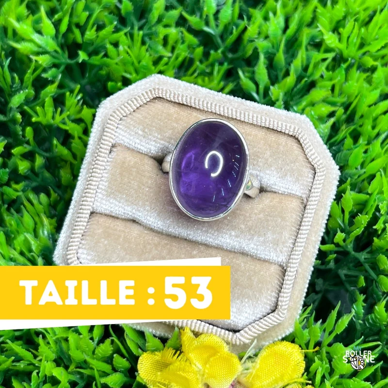 925 Silber Amethyst Ring #122