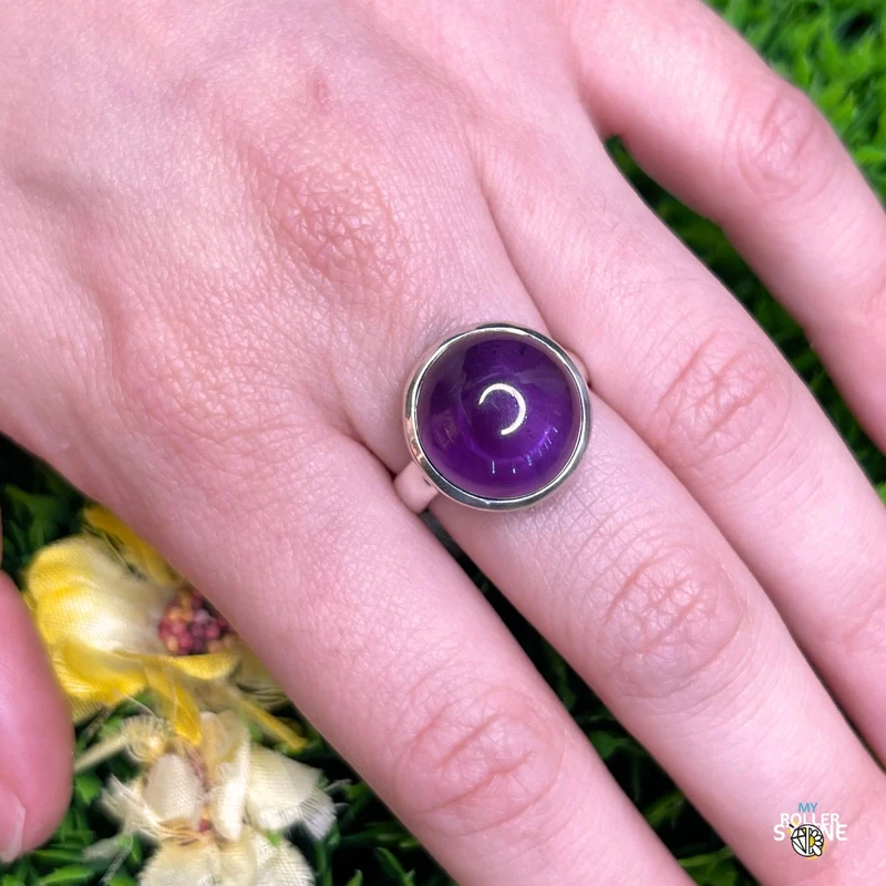 925 Silber Amethyst Ring #120