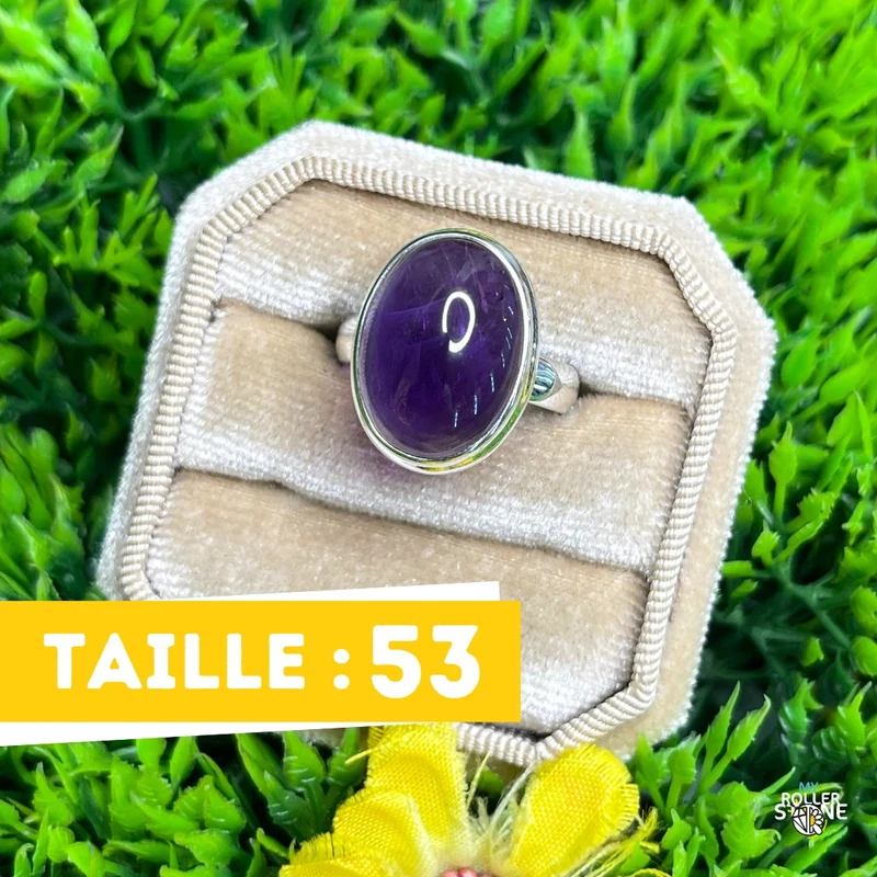 925 Silber Amethyst Ring #127