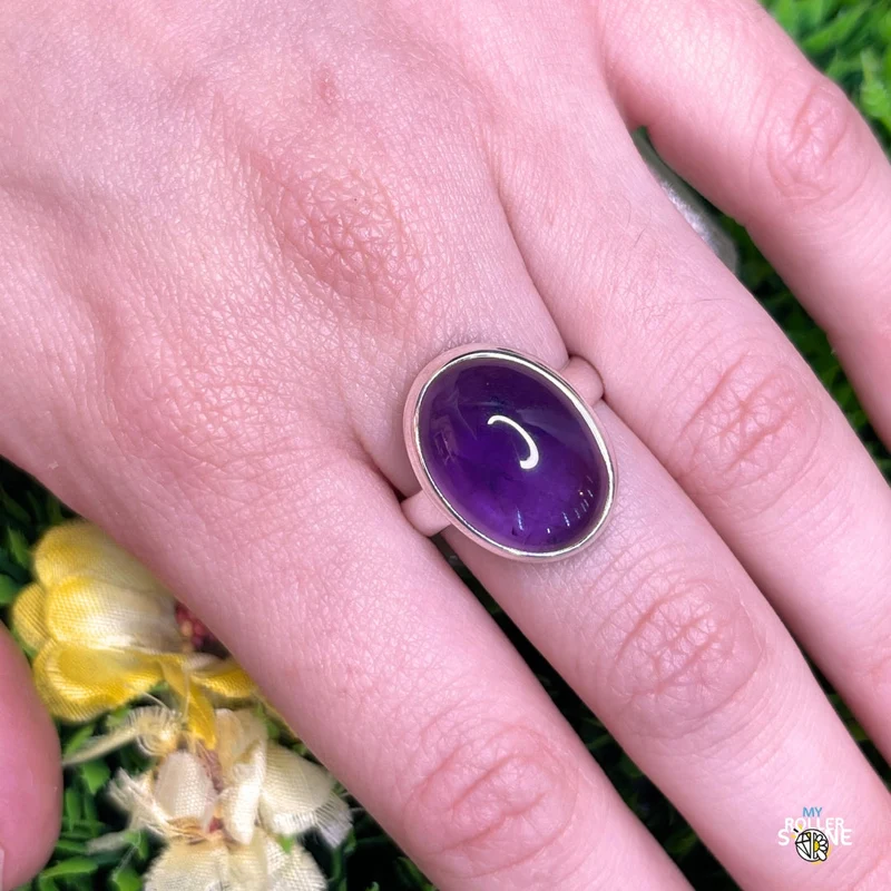 925 Silber Amethyst Ring #127