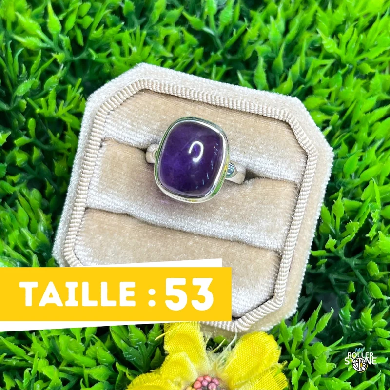 925 Silber Amethyst Ring #121