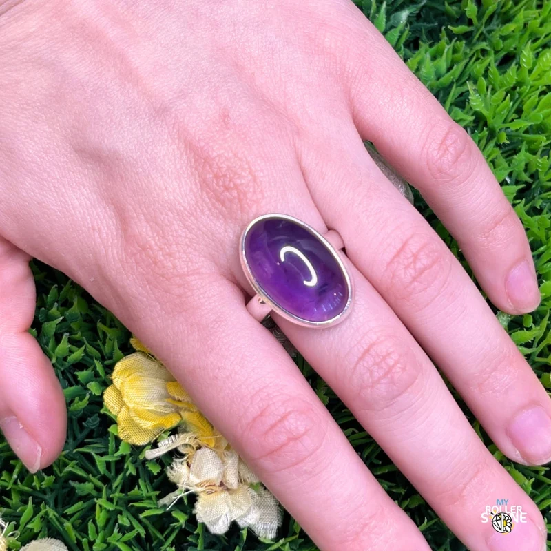 925 Silber Amethyst Ring #85