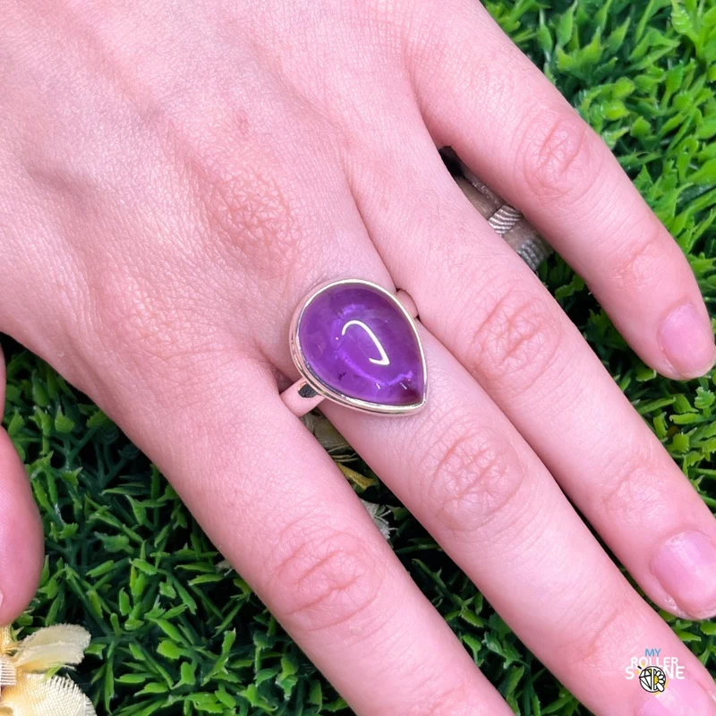 925 Silber Amethyst Ring #84