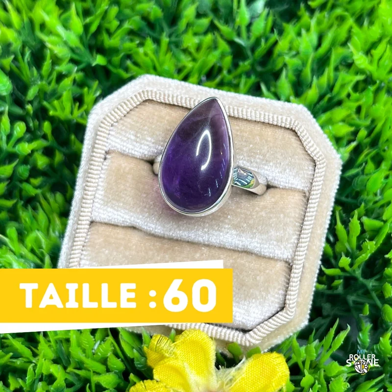 925 Silber Amethyst Ring #128
