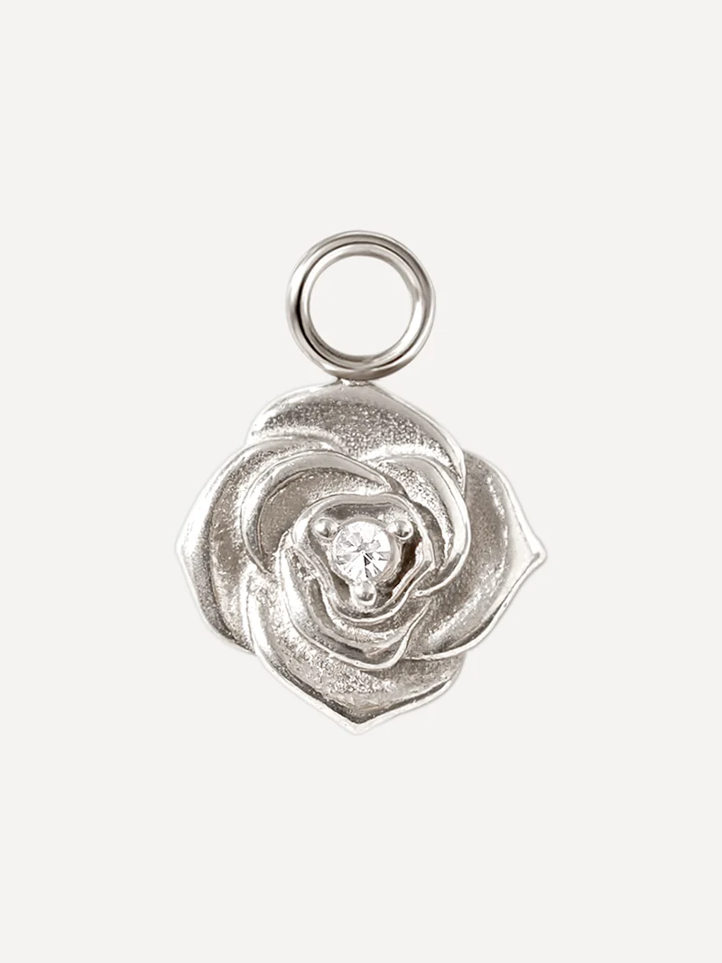 10,5x10,5mm Graceful Rose Ohrring-Charm