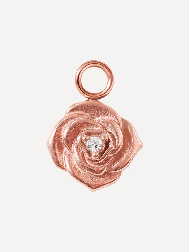 10,5x10,5mm Graceful Rose Ohrring-Charm