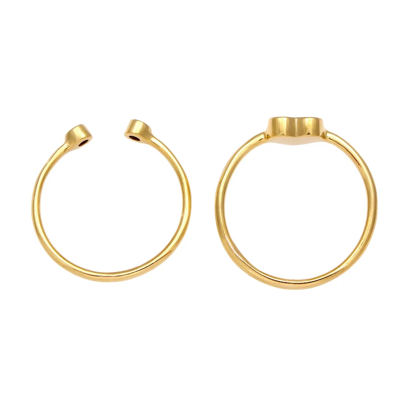 Ringset Herz | Mit Kristallen von Swarovski® (Weiß)