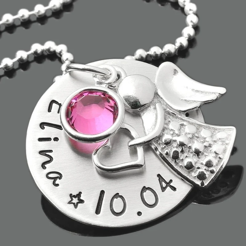 TAUFKETTE, ENGELSCHMUCK, TAUFSCHMUCK MÄDCHEN, NAMENSKETTE SILBER