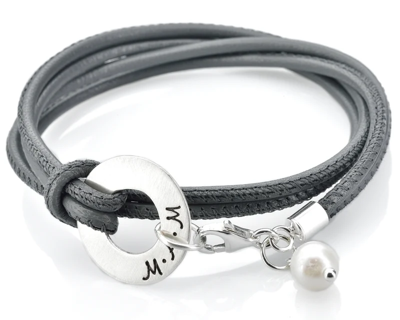 SCHMUCK MIT GRAVUR, ARMBAND MIT GRAVUR, DAMENARMBAND LEDER