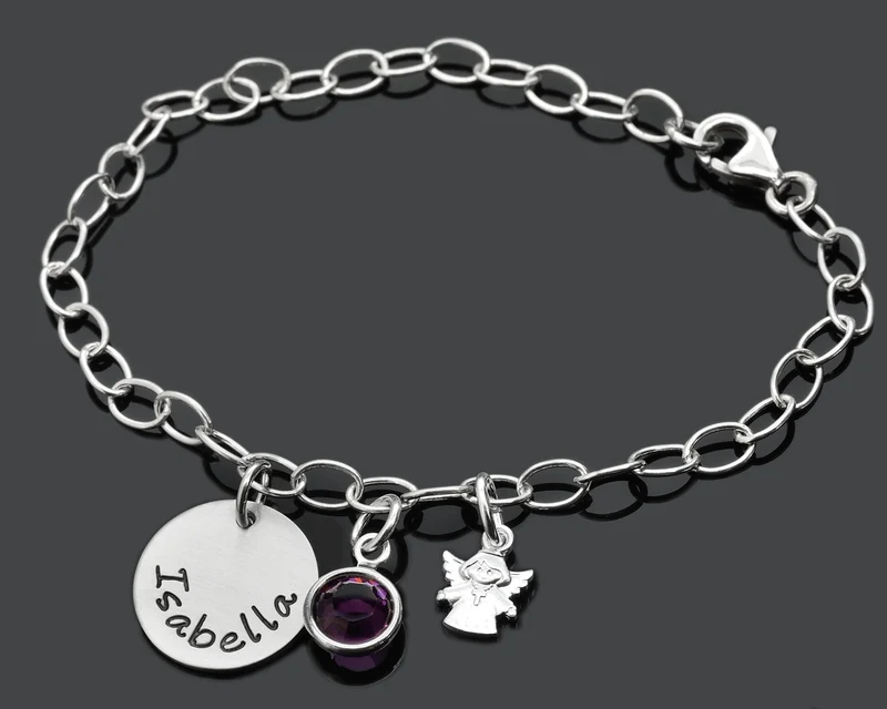 KINDERSCHMUCK GRAVUR, TAUFSCHMUCK MIT GRAVUR, TAUFGESCHENK, NAMENSSCHMUCK