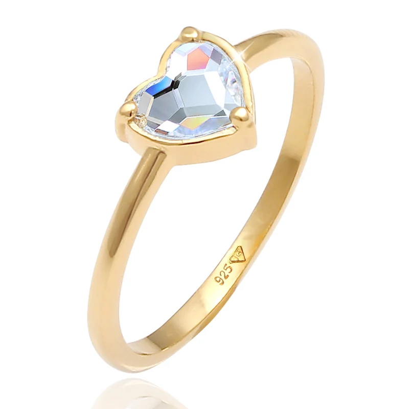 Ring Herz | Kristall (Weiß)