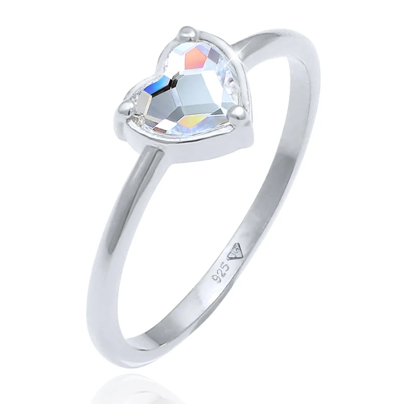 Ring Herz | Kristall (Weiß)