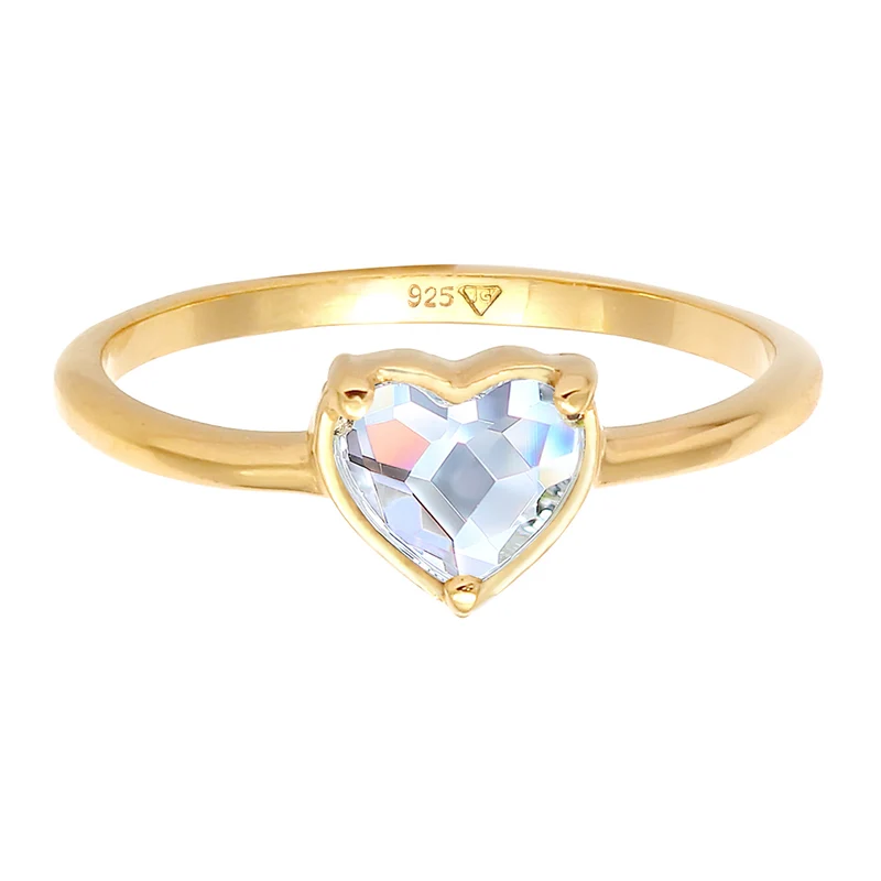 Ring Herz | Kristall (Weiß)