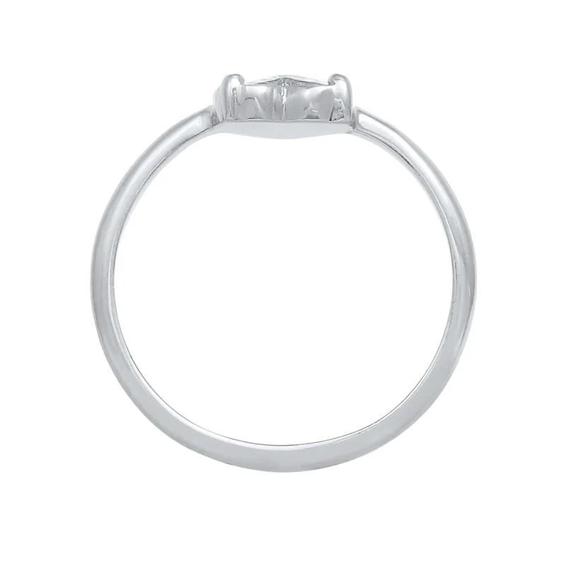 Ring Herz | Kristall (Weiß)