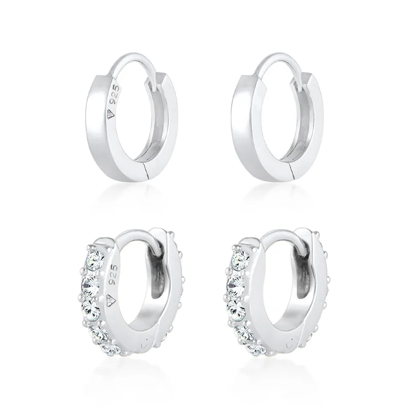 Ohrringset | Mit Kristallen von Swarovski® (Weiß)