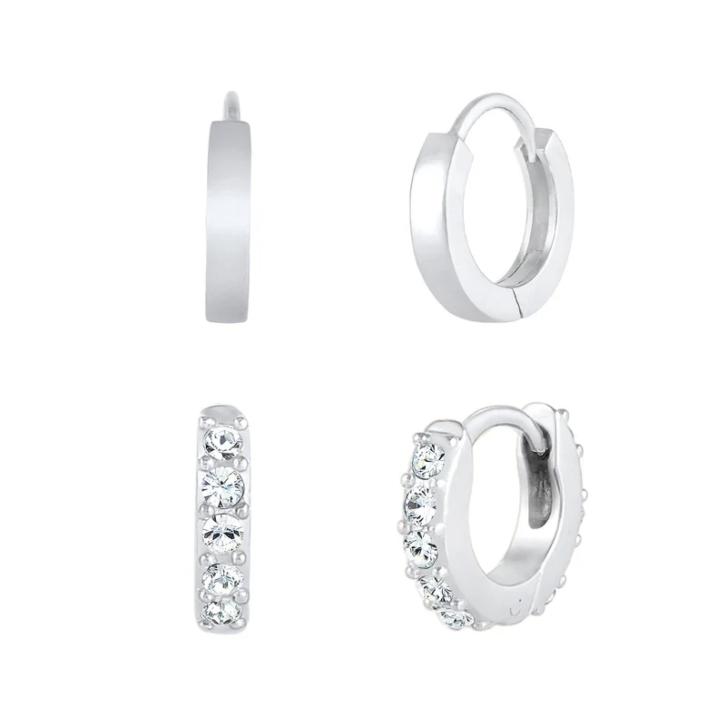 Ohrringset | Mit Kristallen von Swarovski® (Weiß)