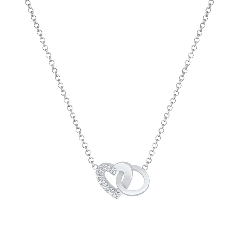 Halskette Herz | Diamant (Weiß, 0,04 ct)
