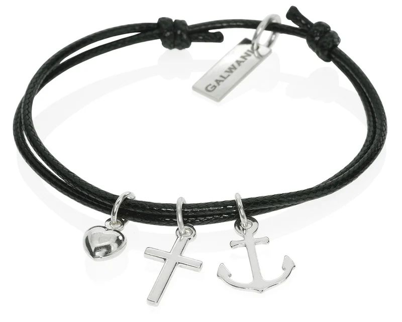 ARMBAND HERZ KREUZ ANKER, ARMBAND GLAUBE LIEBE HOFFNUNG, SCHMUCK