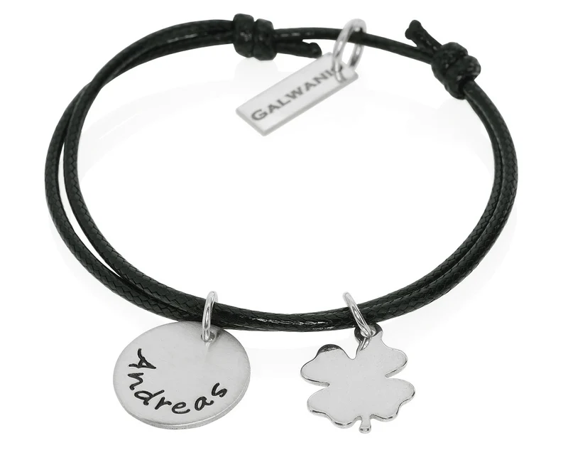 GLÜCKSARMBAND MIT NAMEN, ARMBAND MIT SILBERANHÄNGER, FREUNDSCHAFT