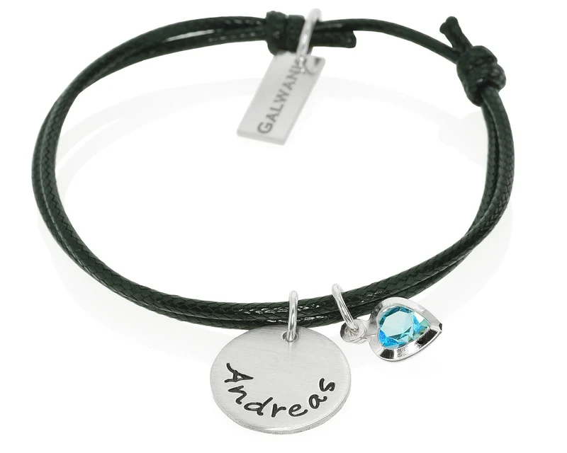 TAUFBAND MIT NAMEN, SCHMUCK ZUR TAUFE JUNGE, ARMBAND NAMENSANHÄNGER
