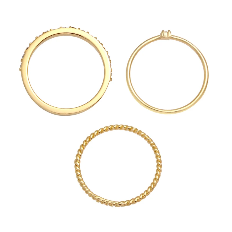 Ringset | Mit Kristallen von Swarovski® (Weiß) & Emaille