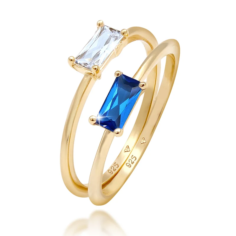Ringset Geo | Saphir ( Blau )