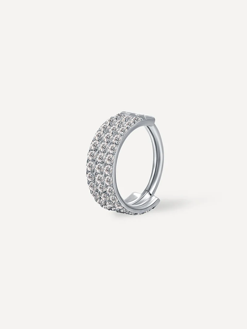 Eternity Glowing Triple Hoop Titan Piercing